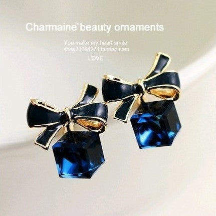 Bow Cube Earrings