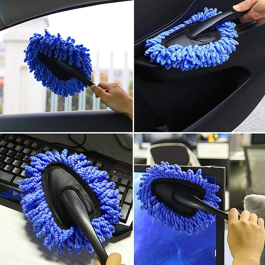 Car Dust Collector Retractable Handle Microfiber